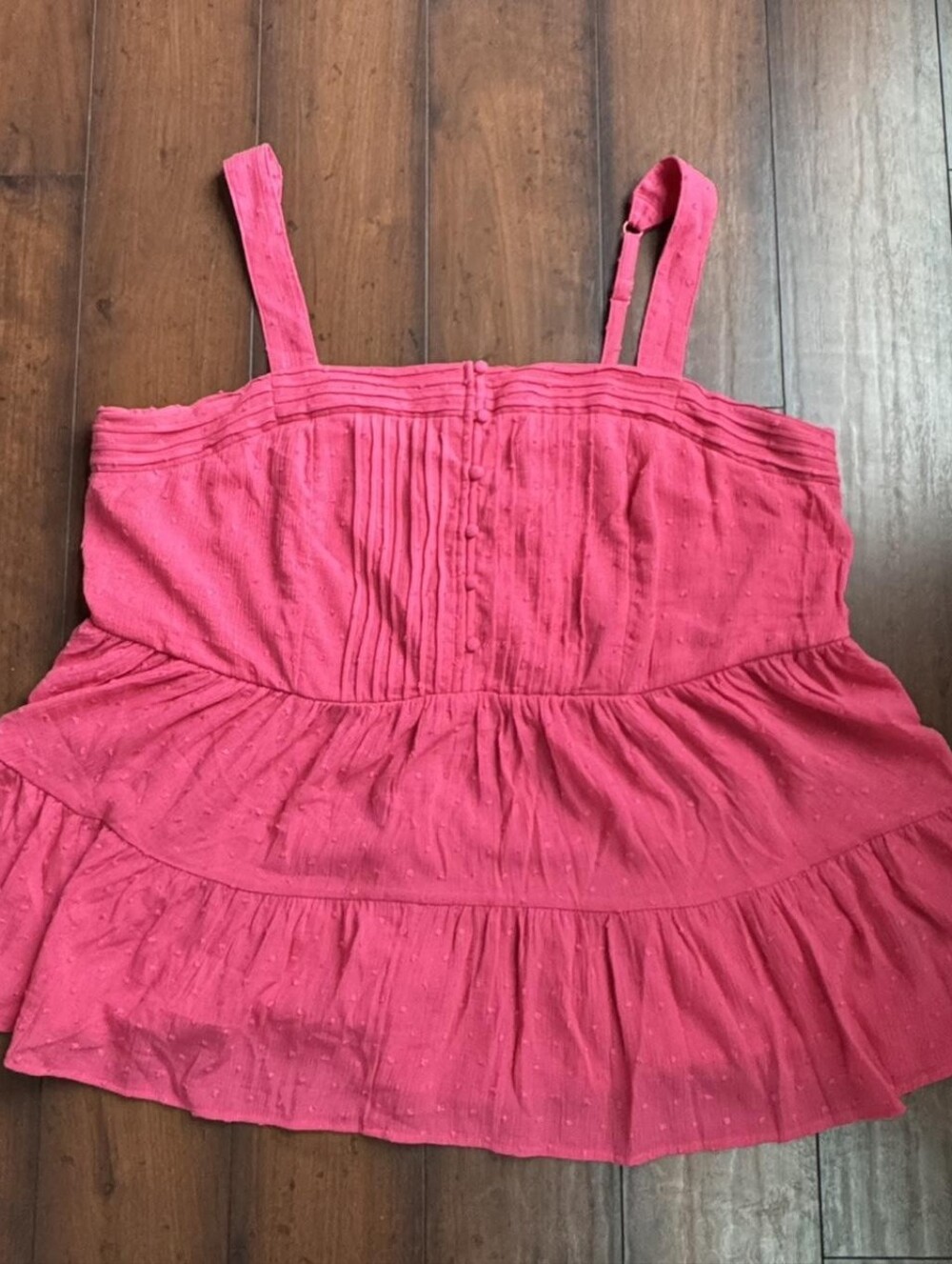 Torrid Pink Tiered Sleeveless Top